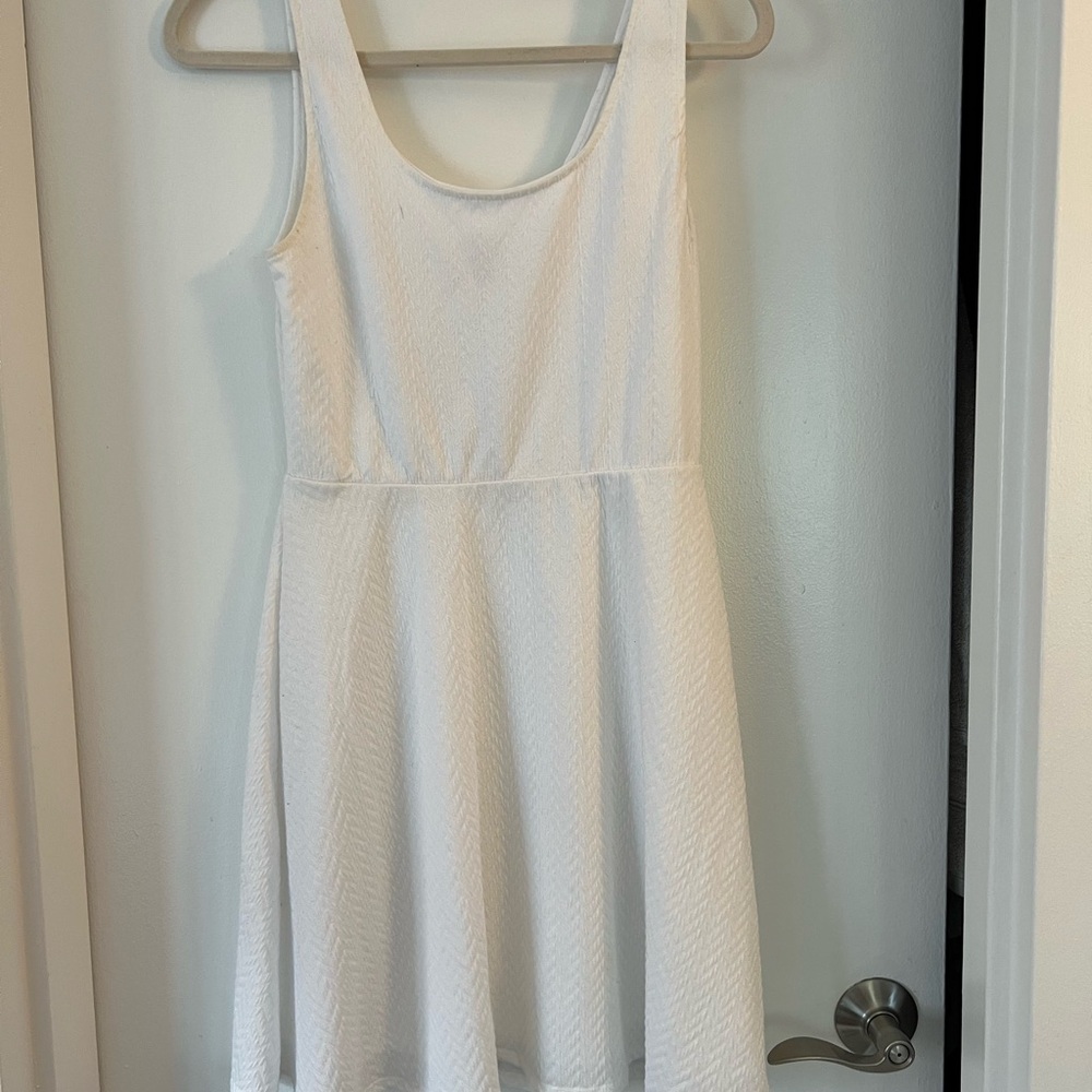 Mossimo Supply Co. White Sleeveless A-Line Sundress